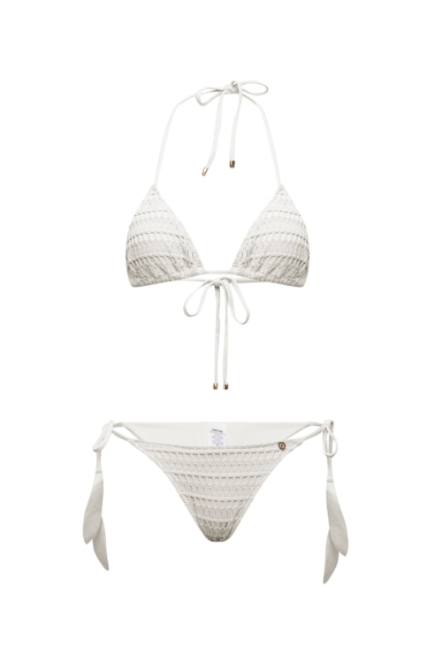 top biquíni Triângulo Magnólia Off White