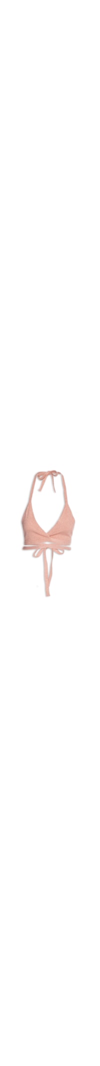 Top Biquíni Tricot Amarração - Rosa