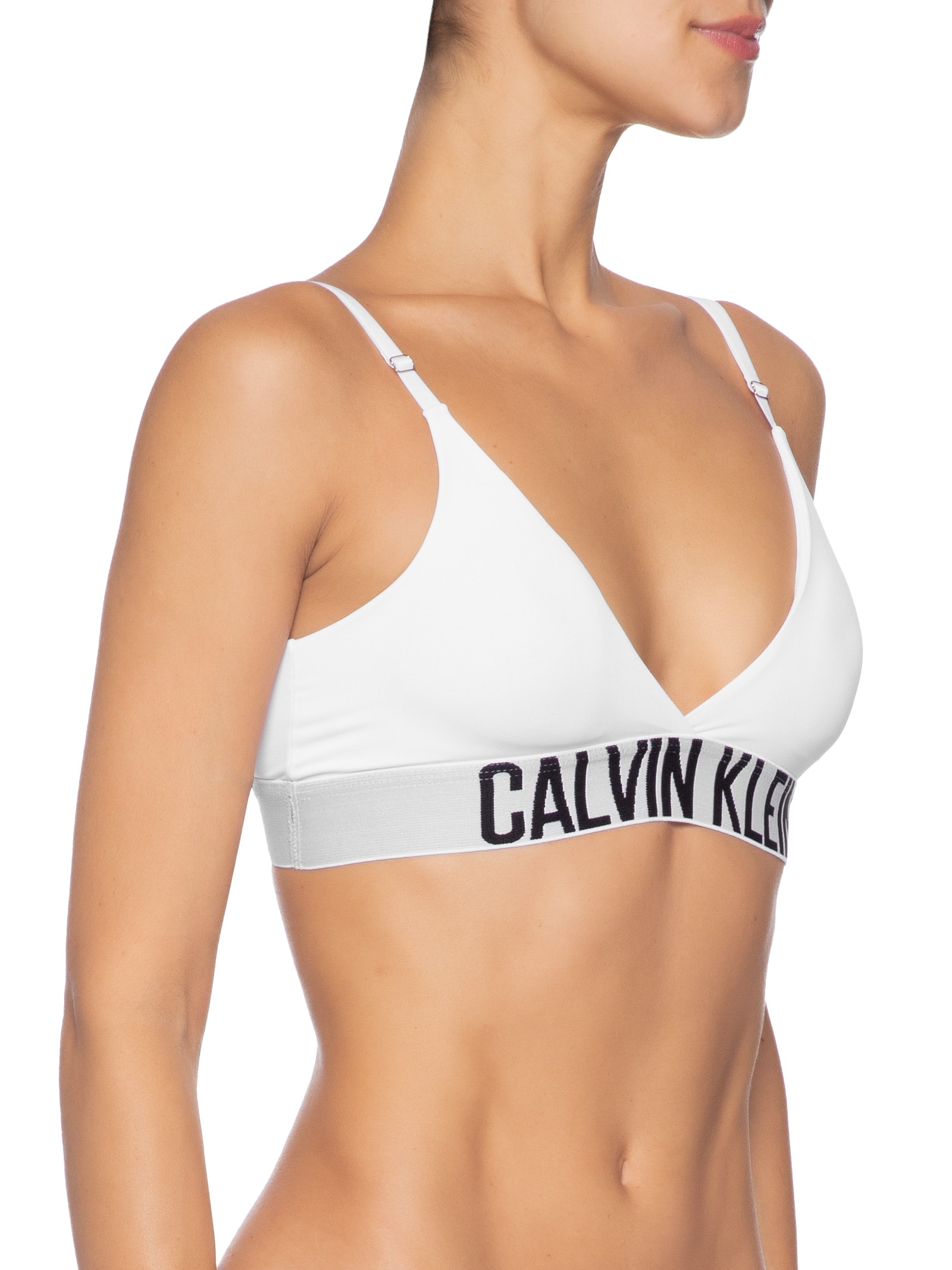 Top Bojo Removível Intense Power Branco Calvin Klein Underwear