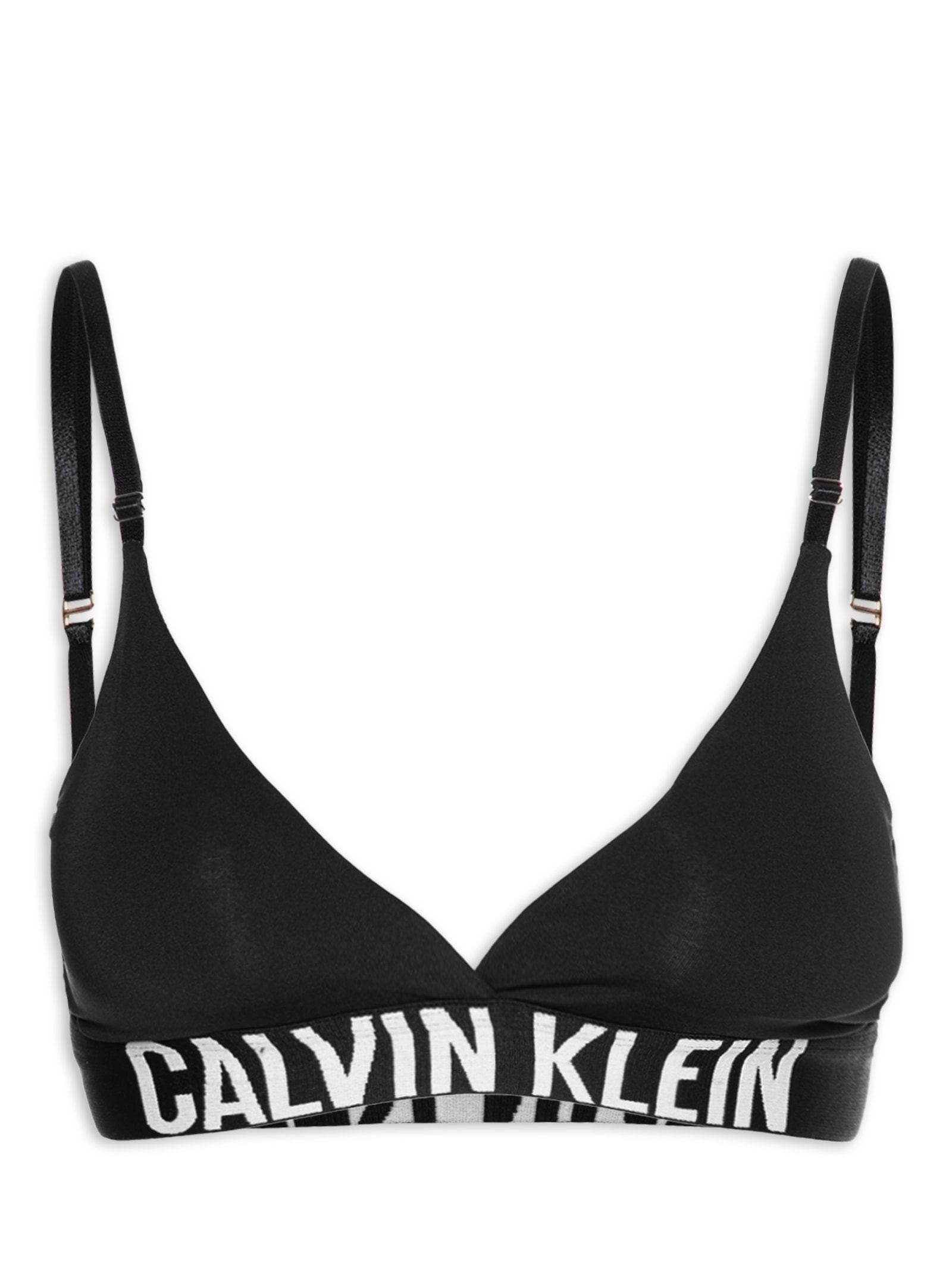 Top Bojo Removível Intense Power Preto Calvin Klein Underwear