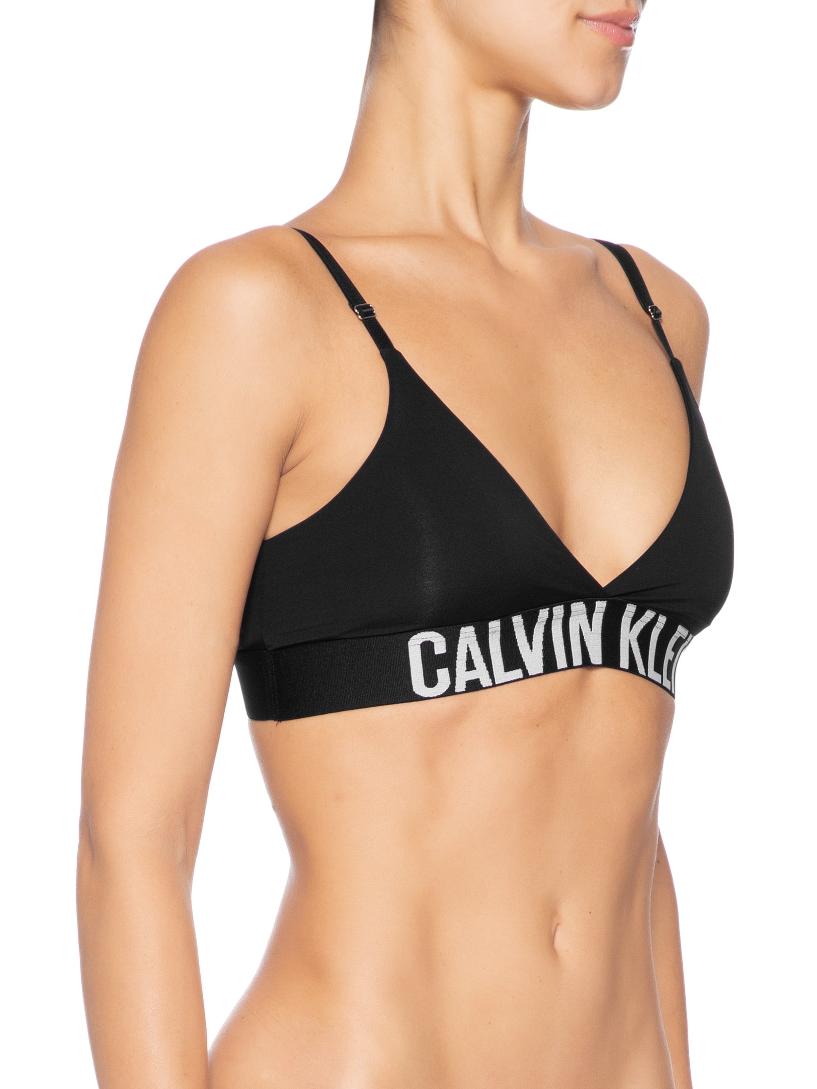 Top Bojo Removível Intense Power Preto Calvin Klein Underwear