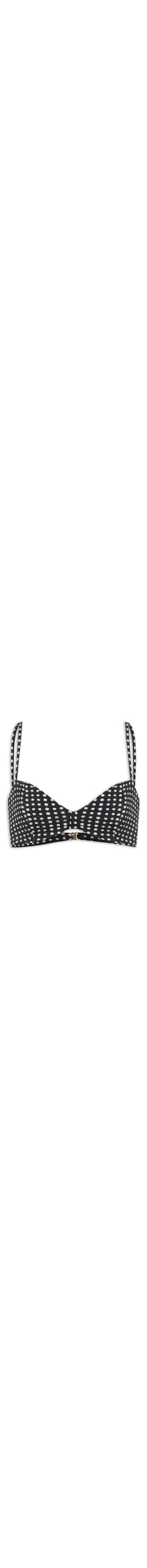 Top Bustie Retro Polka - Preto