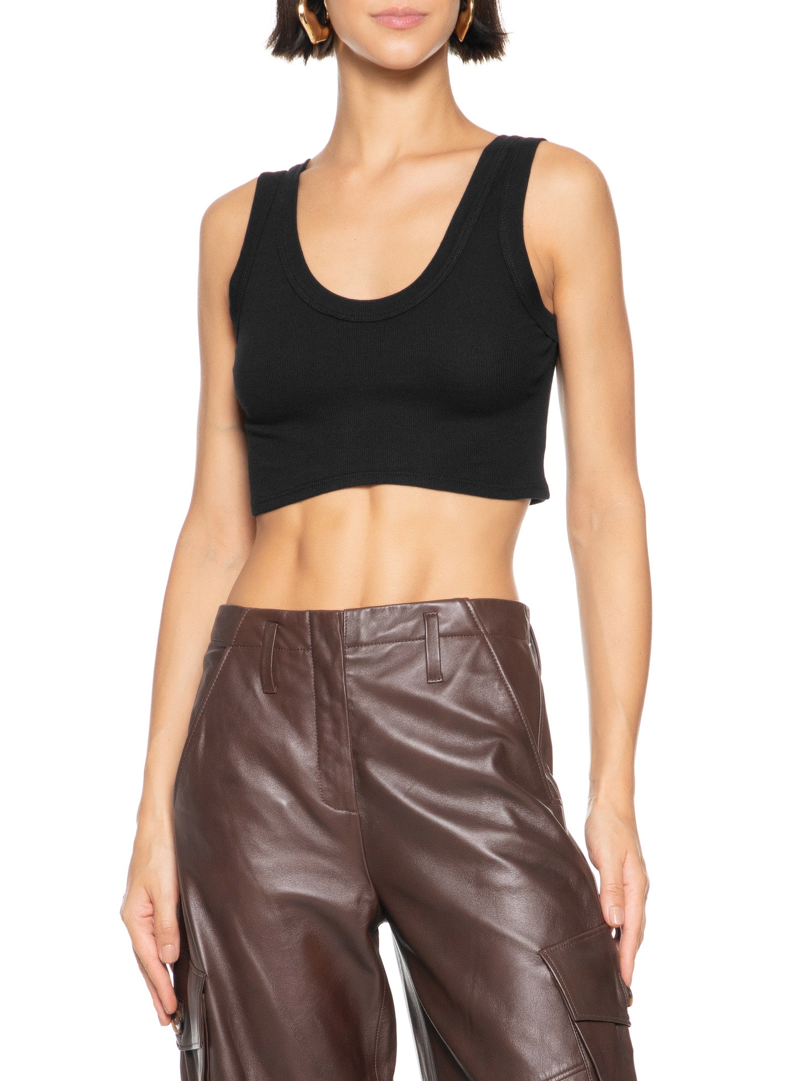 Top Canelado Cropped Preto My Favorite Things