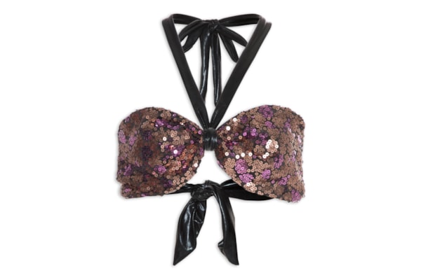 Top Carnaval Tomara Que Caia Paetê - Rosa