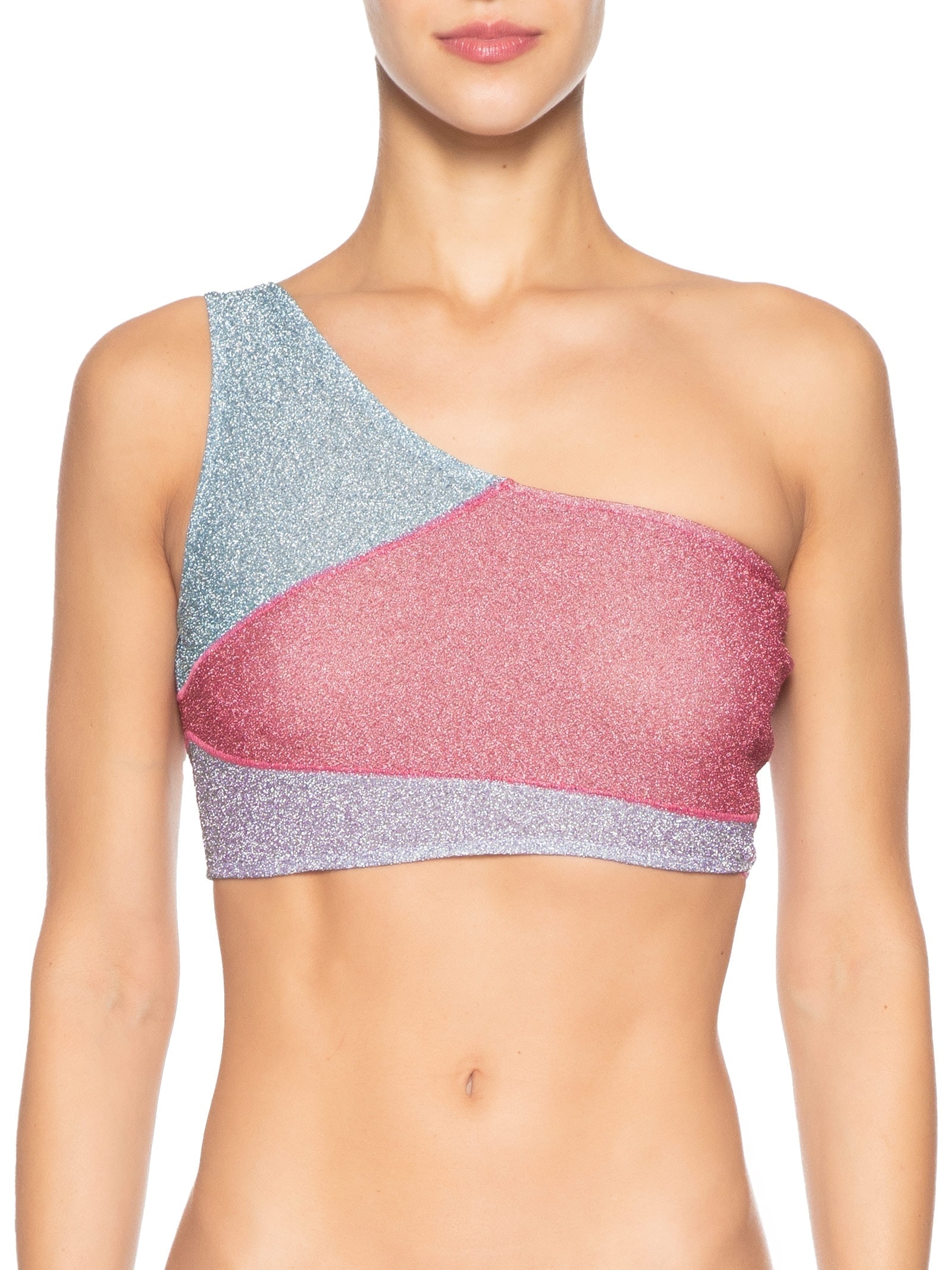 Top Carnaval Um Ombro Só Tricolor Rosa Market 33