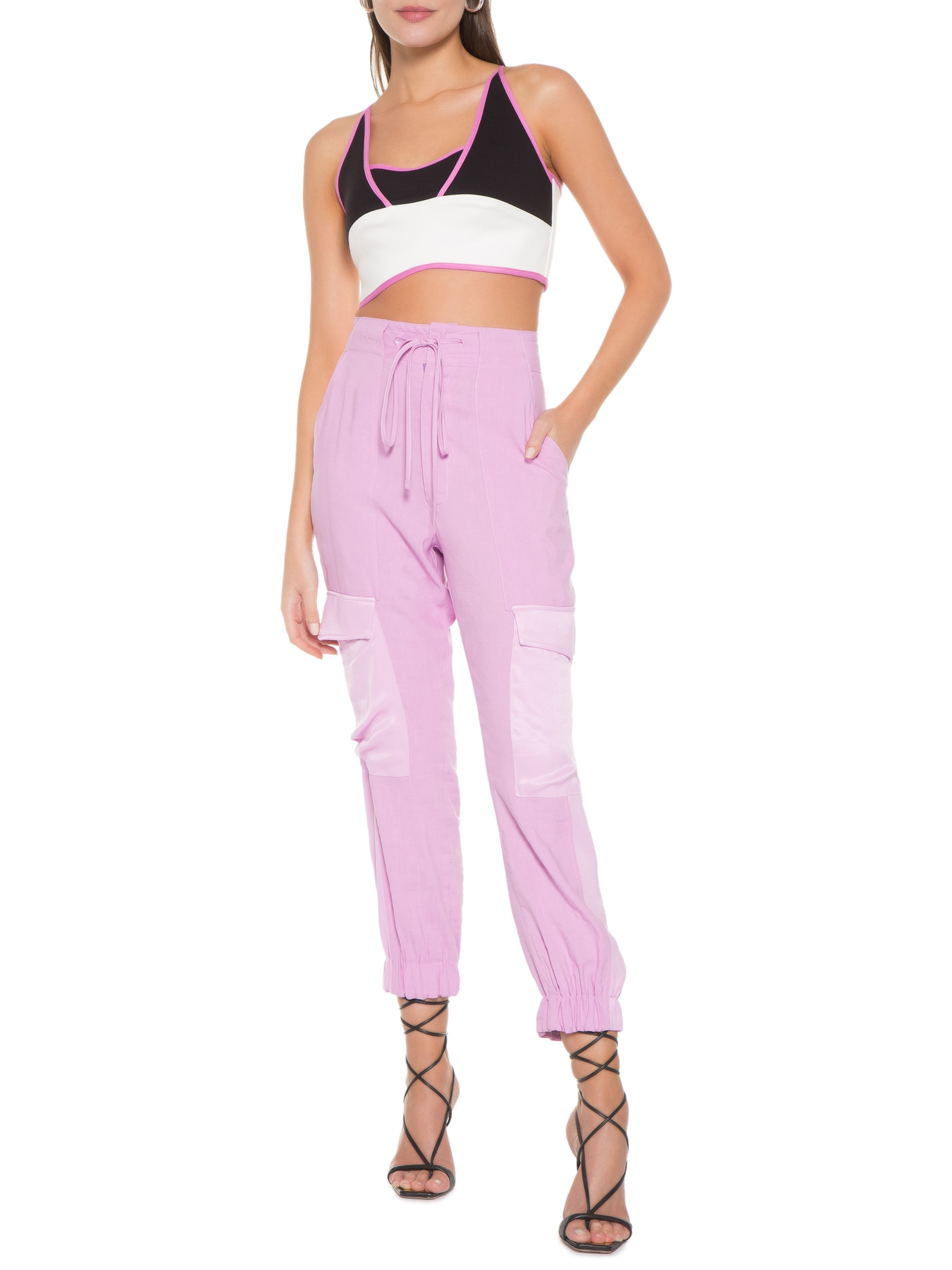 Top Color Com Recortes Branco Open