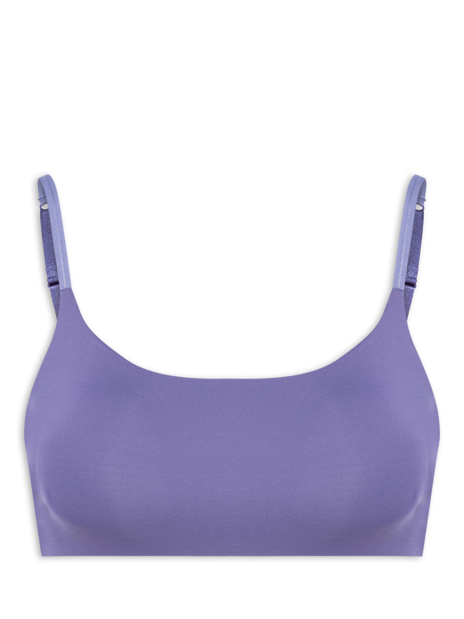 Top Com Bojo Removível Em Microfibra Azul Hope