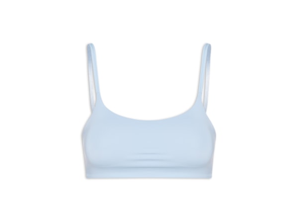 Top Com Bojo Removível Em Microfibra - Azul