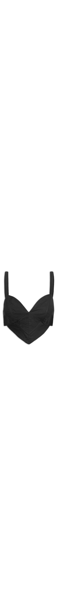 Top Corselet Coração - Preto