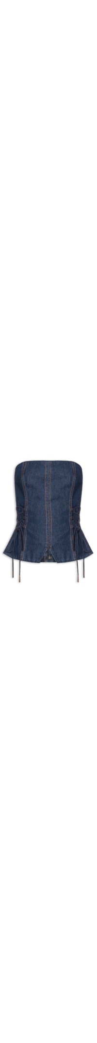 Top Corselet Jeans - Azul