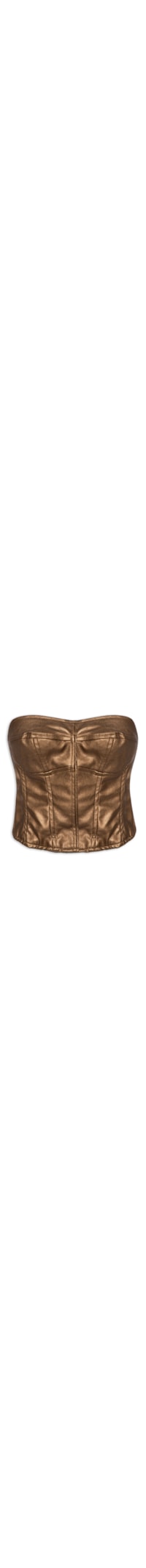 Top Corselet Leather - Marrom