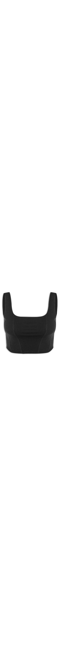 Top Corselet Moletom - Preto