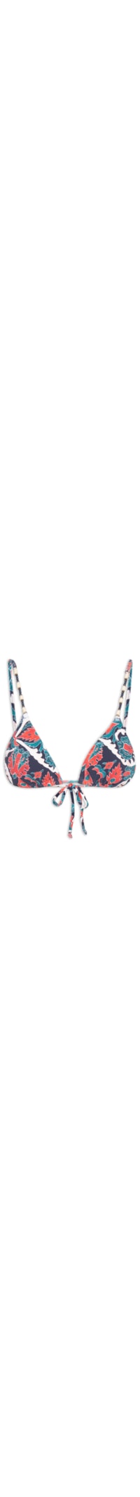 Top Cortininha Estampado - Azul
