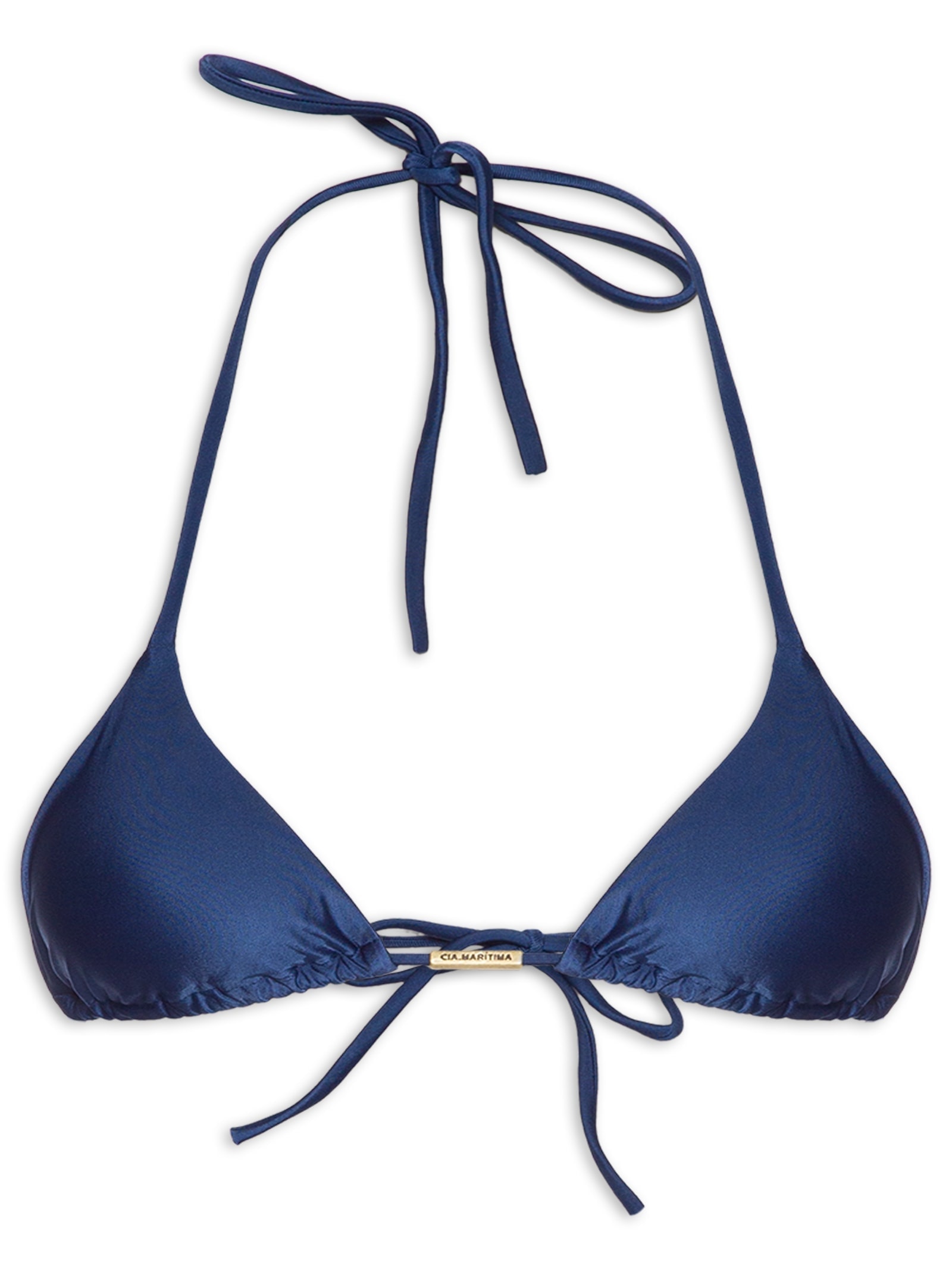 Top Cortininha Liso Azul Cia Marítima