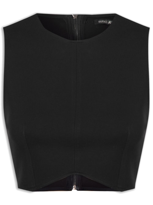 Top Costura Central - Preto