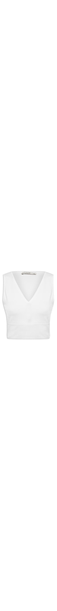 Top Cropped Ajustado Alças Largas - Branco