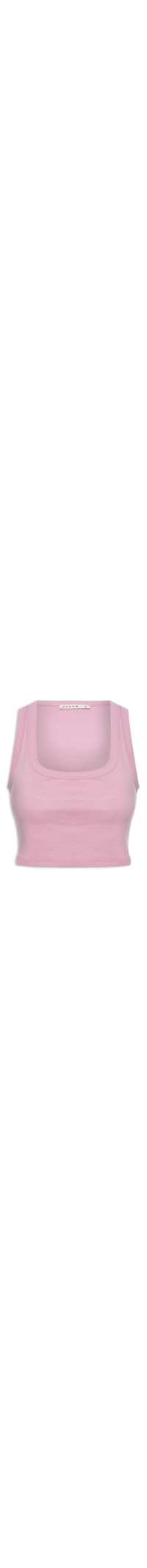 Top Cropped Ajustado Alças Médias - Rosa