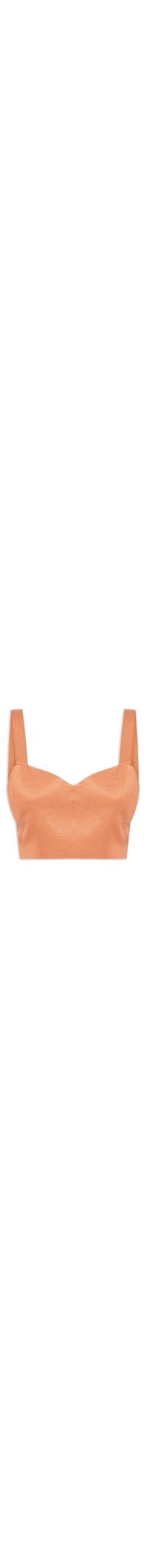 Top Cropped Alça Larga - Laranja