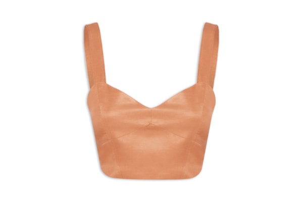 Top Cropped  Alça Larga - Laranja 