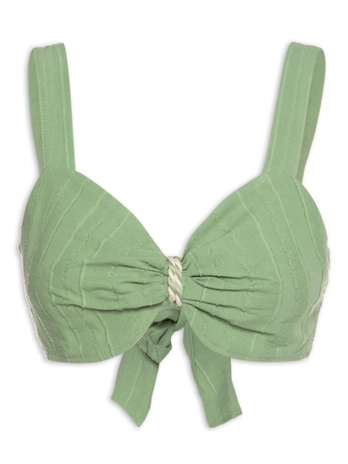 Top Cropped Amarração Traseira – Verde
