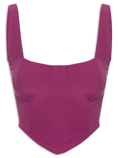 Top Cropped Arredondado - Rosa