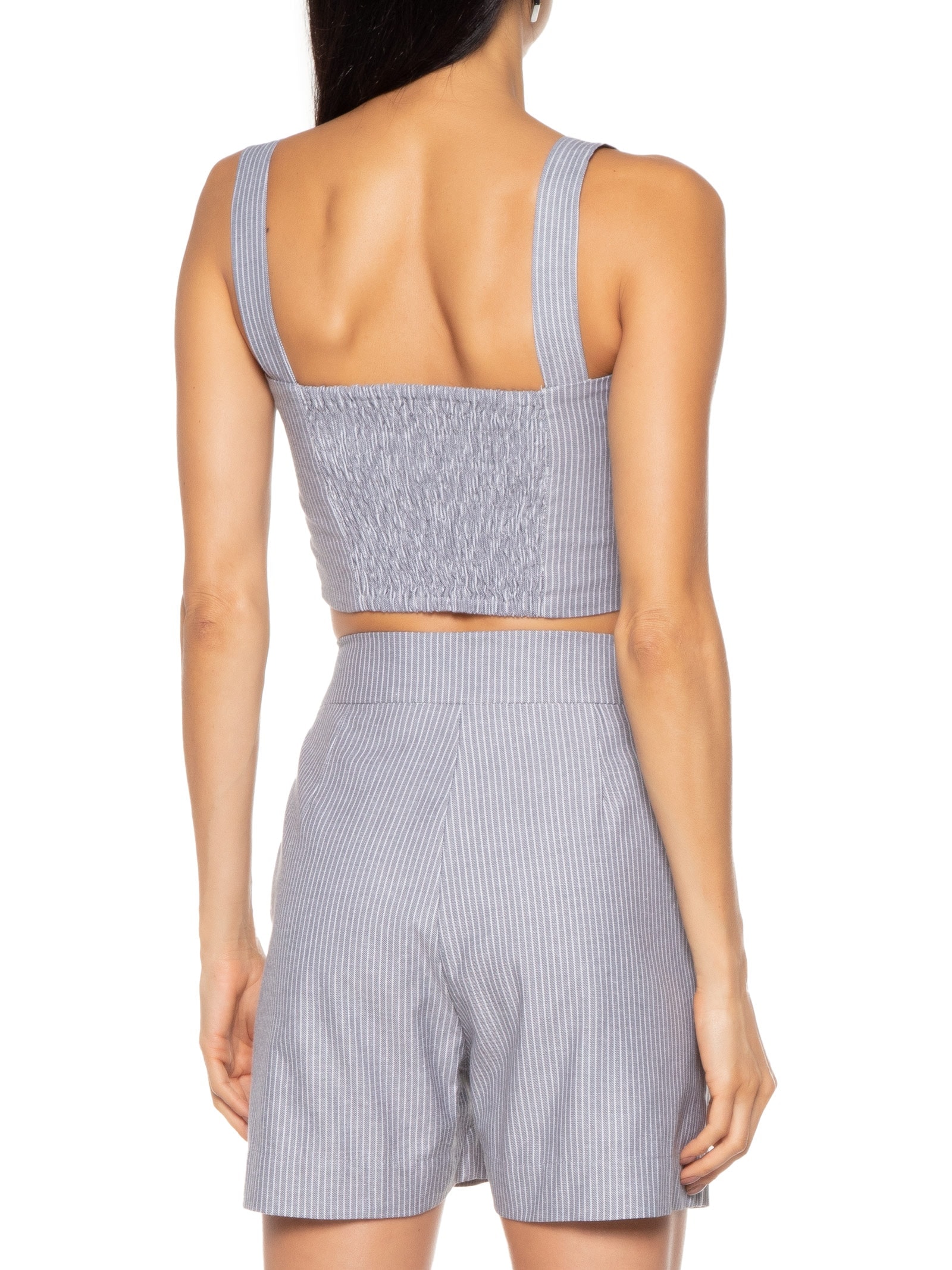 Top Cropped Bustiê Cinza Market 33