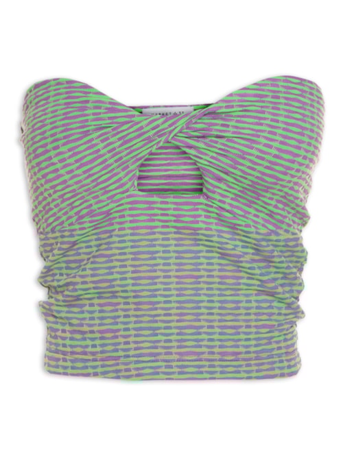 Top Cropped Busto Torcido – Roxo