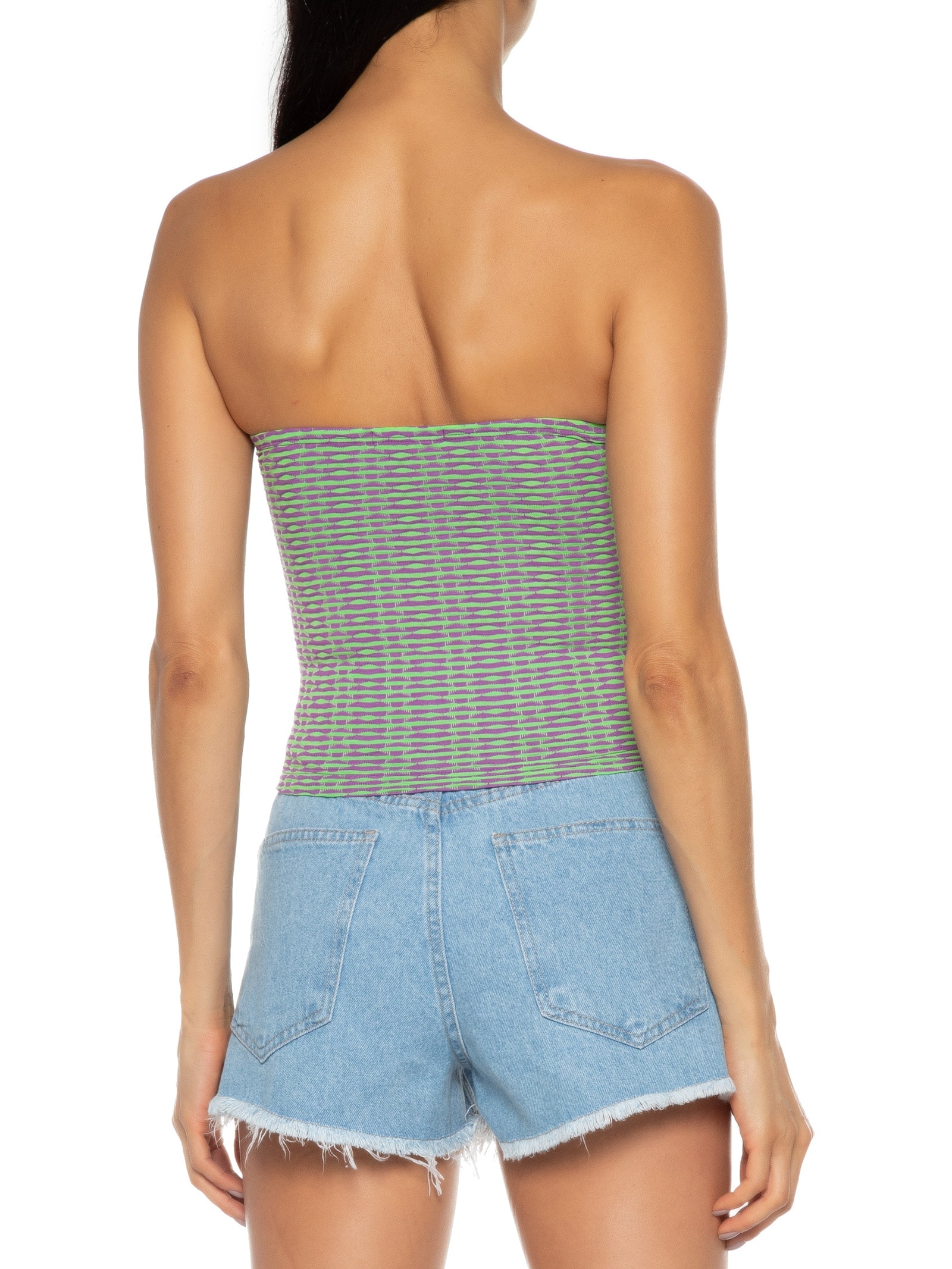Top Cropped Busto Torcido Roxo Market 33