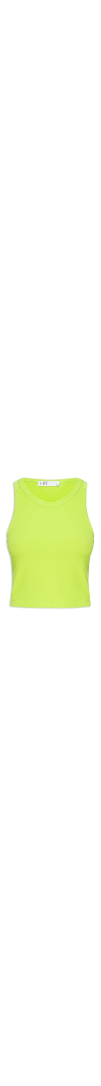 Top Cropped Canelado - Verde
