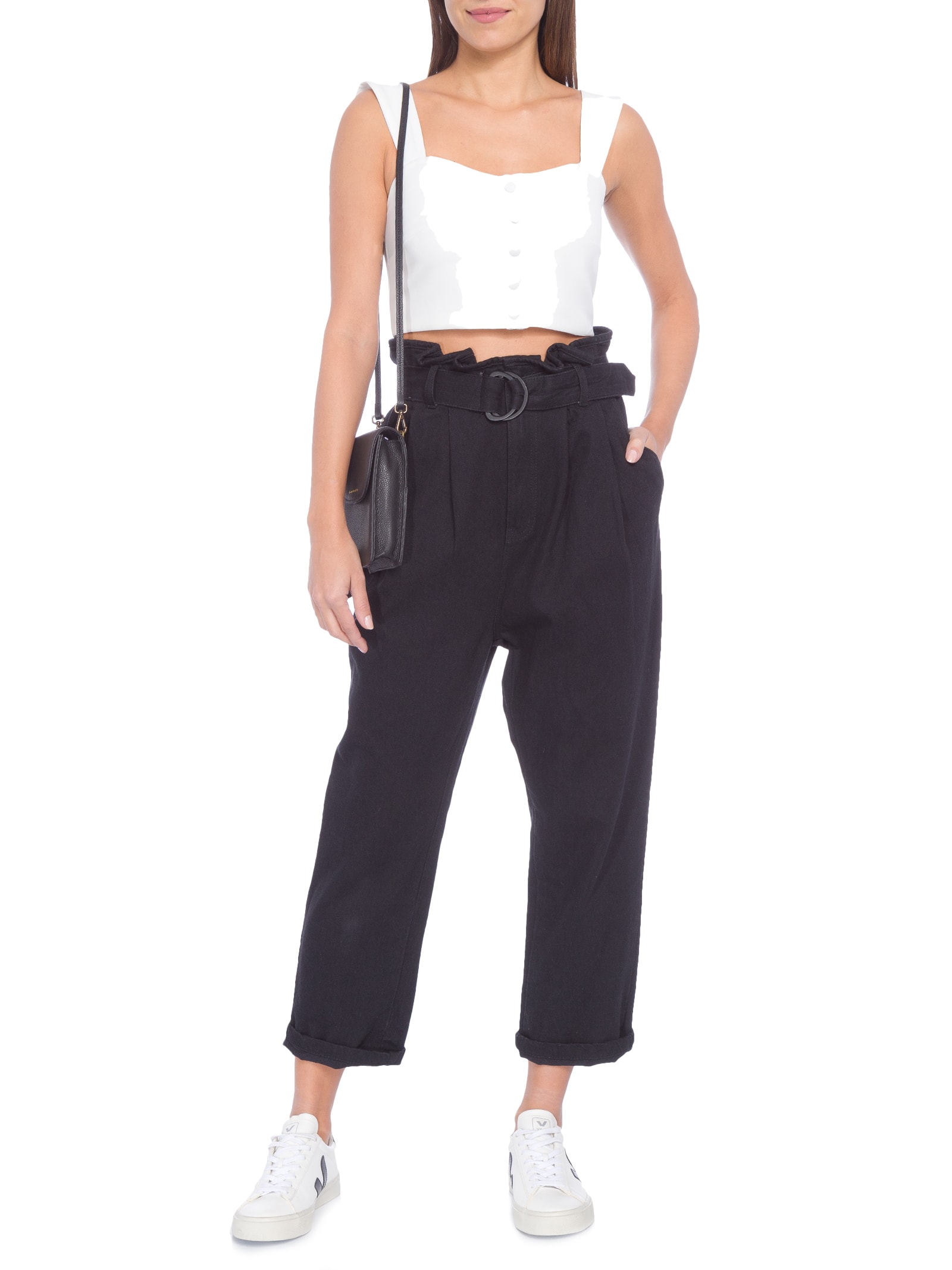 Top Cropped Com Botões Off White Market 33
