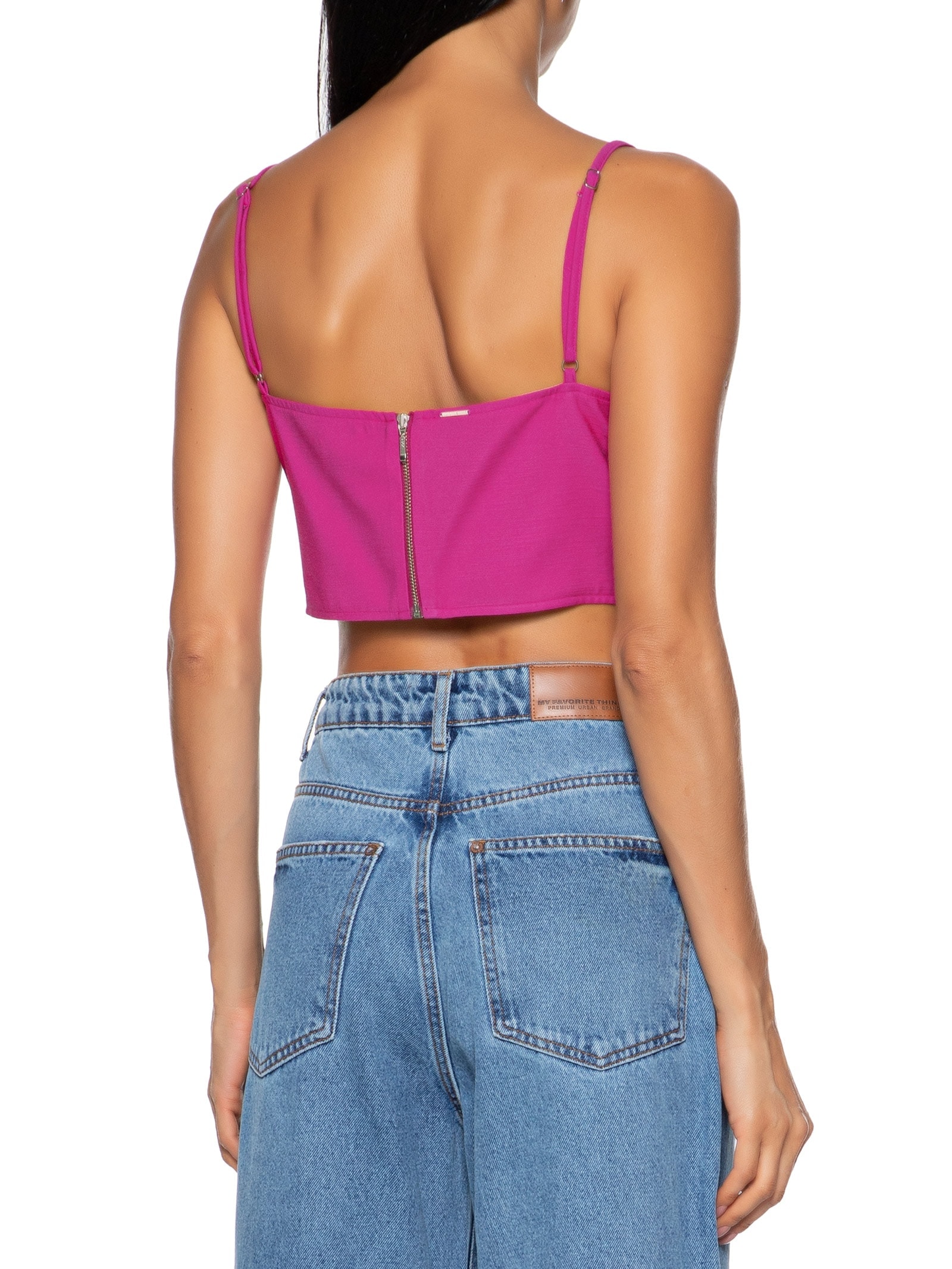 Top Cropped Corset Rosa My Favorite Things