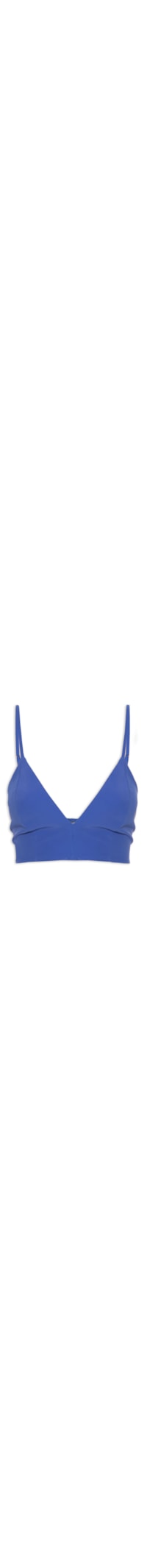 Top Cropped Cortininha - Azul