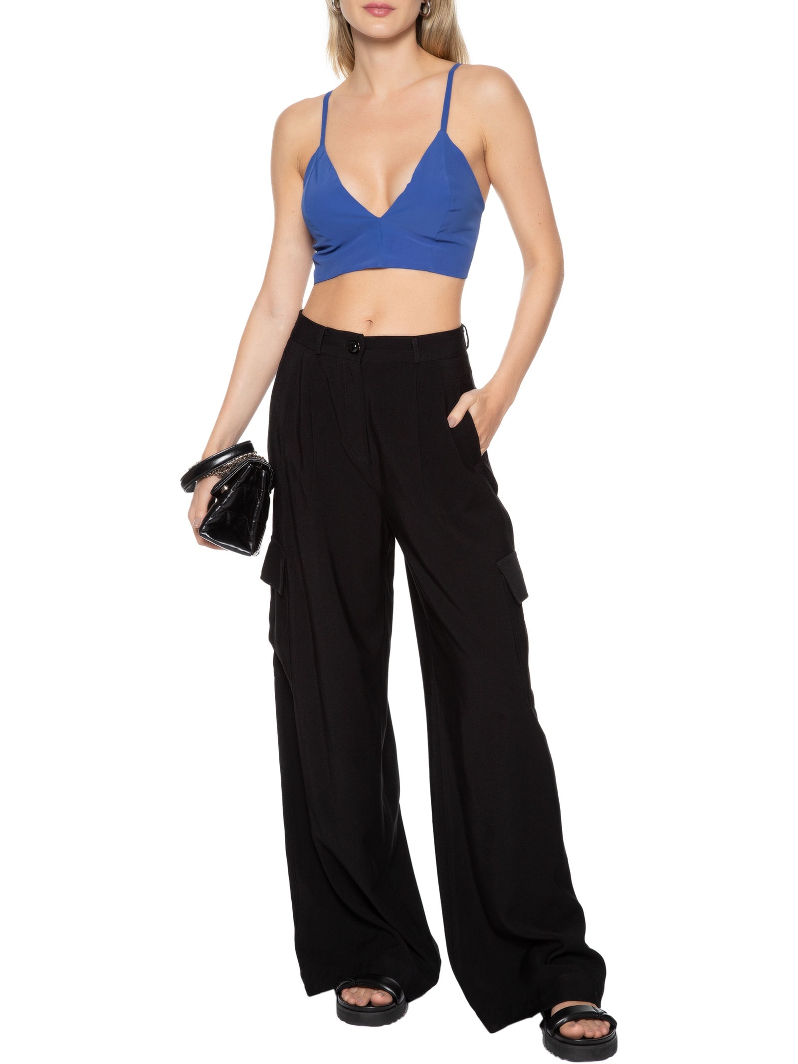 Top Cropped Cortininha Azul Market 33