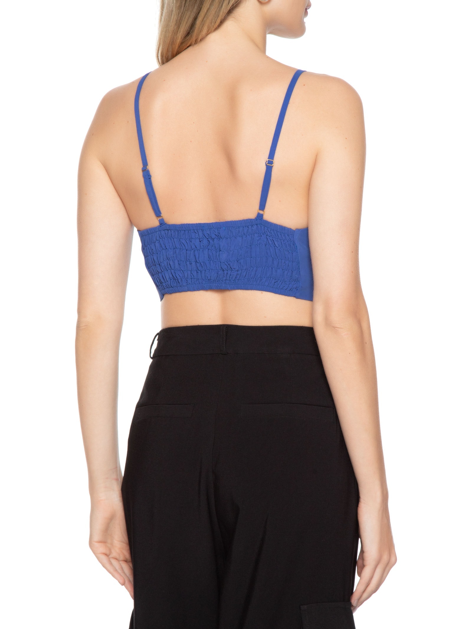 Top Cropped Cortininha Azul Market 33