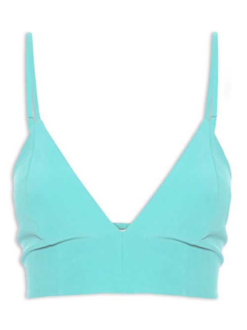 Top Cropped Cortininha – Azul