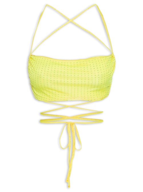 Top Cropped De Alça – Amarelo