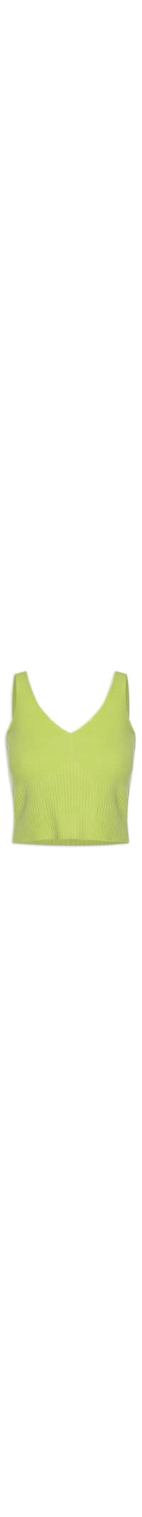 Top Cropped De Tricot - Verde