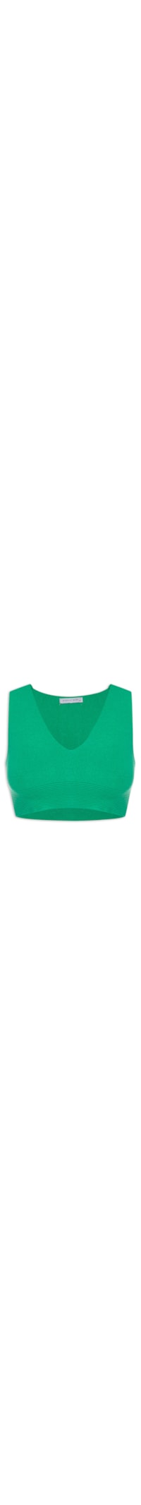 Top Cropped De Tricot - Verde