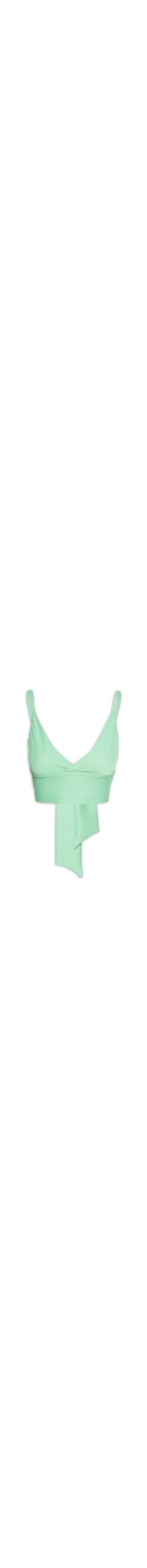 Top Cropped Decote Transpassado - Verde
