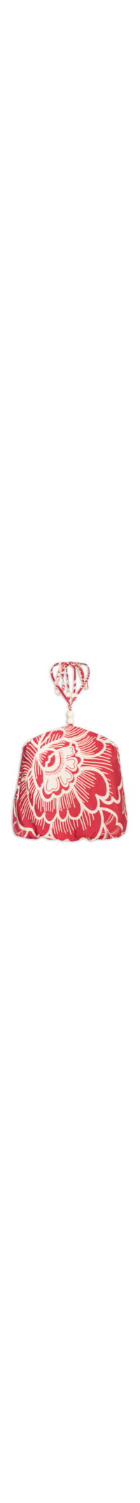 Top Cropped Elástico Detalhe Contas - Vermelho