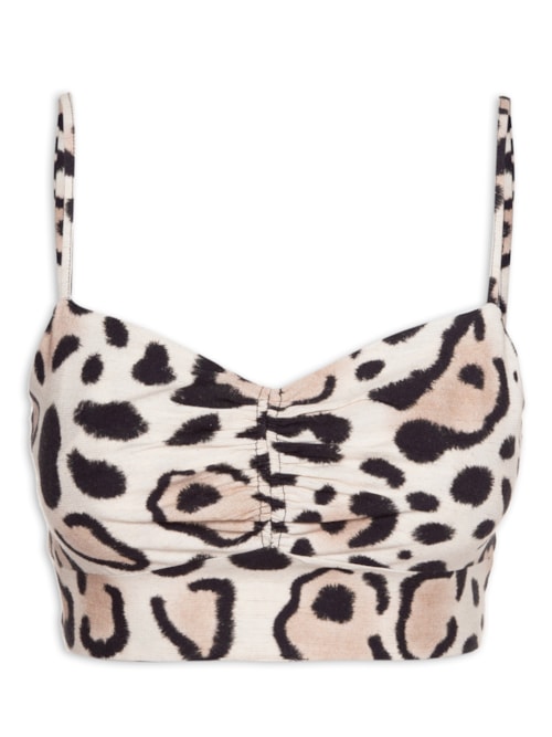 Top Cropped Estampa Savana Coleção Mônic – Animal Print