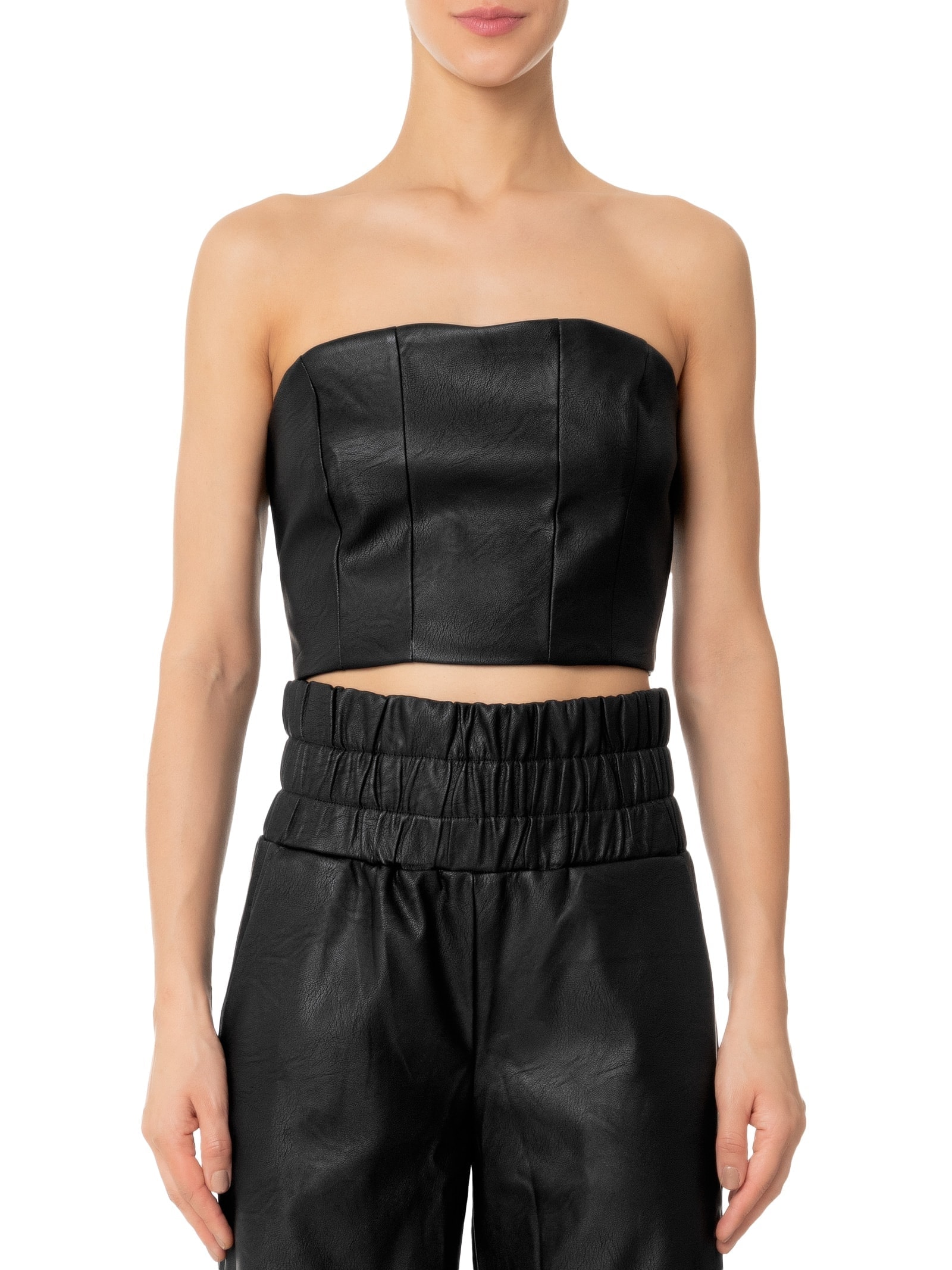 Top Cropped Faixa Preto Market 33