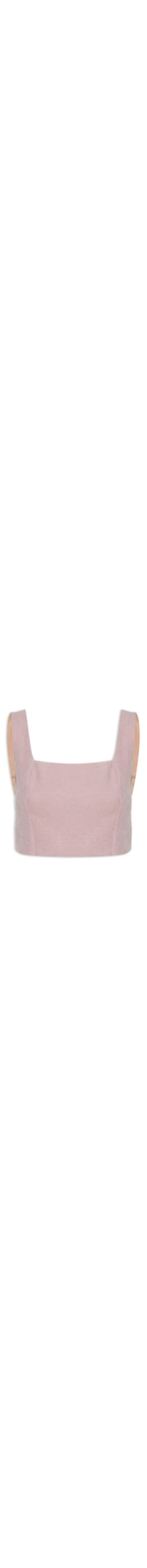 Top Cropped Feminino Corpete Tweed SM - Rosa