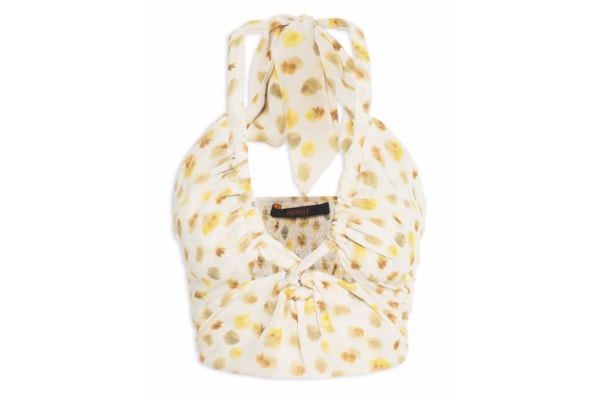 Top Cropped Franzido Pois - Off White