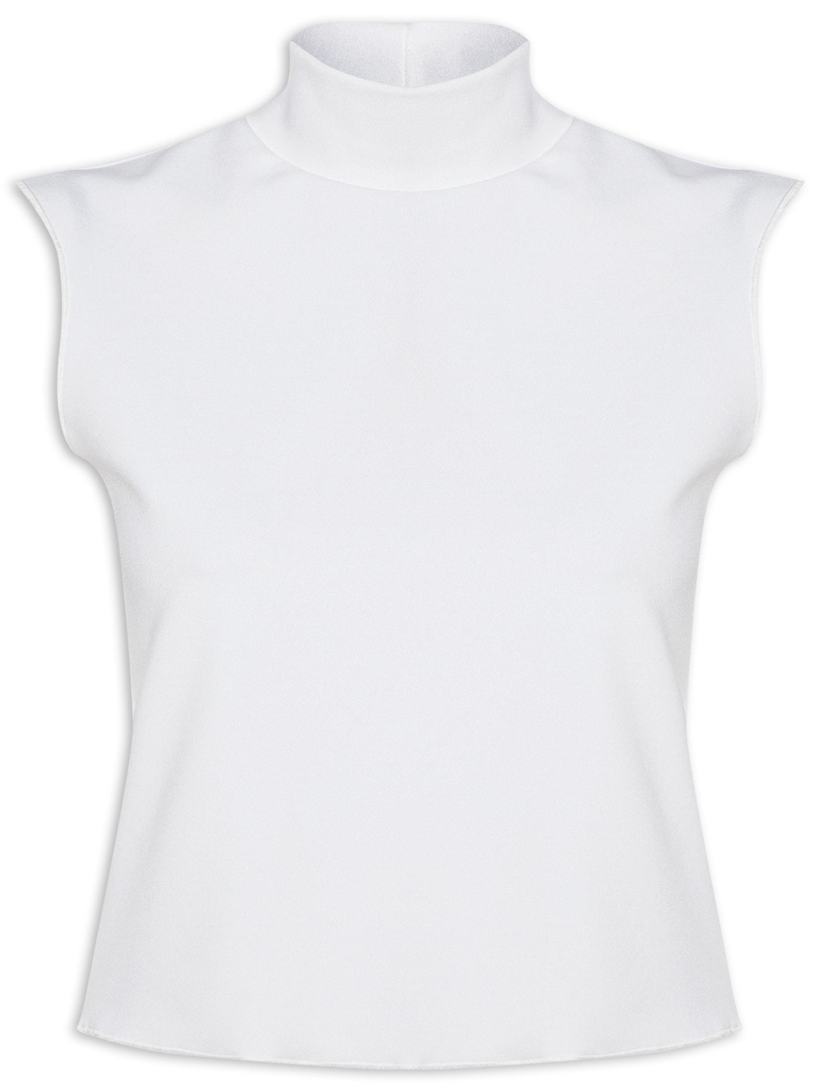 Top Cropped Gola Alta Textura Branco Osklen