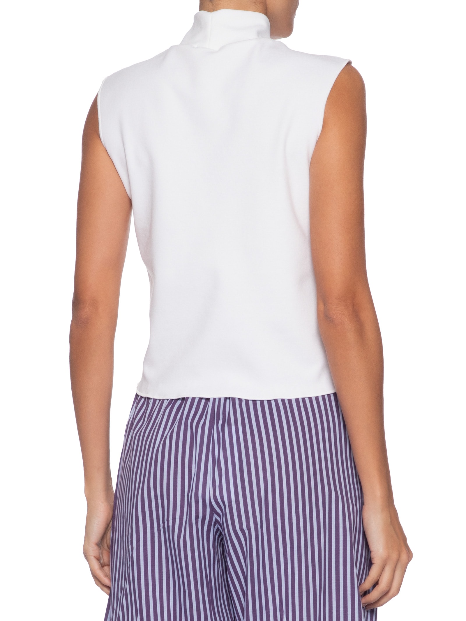 Top Cropped Gola Alta Textura Branco Osklen