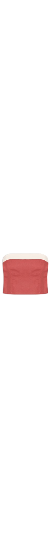 Top Cropped Linho - Vermelho