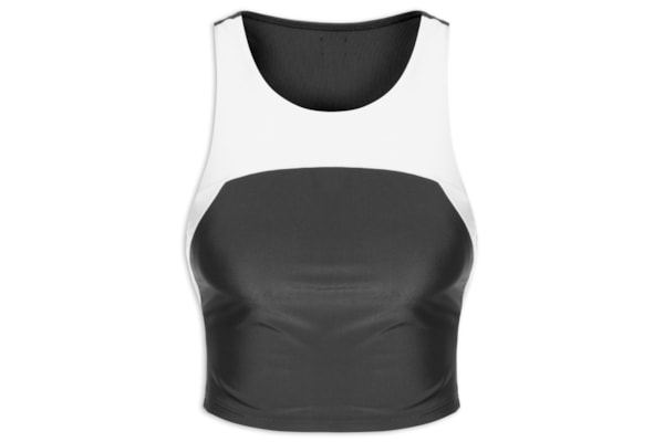 Top Cropped Liso - Preto