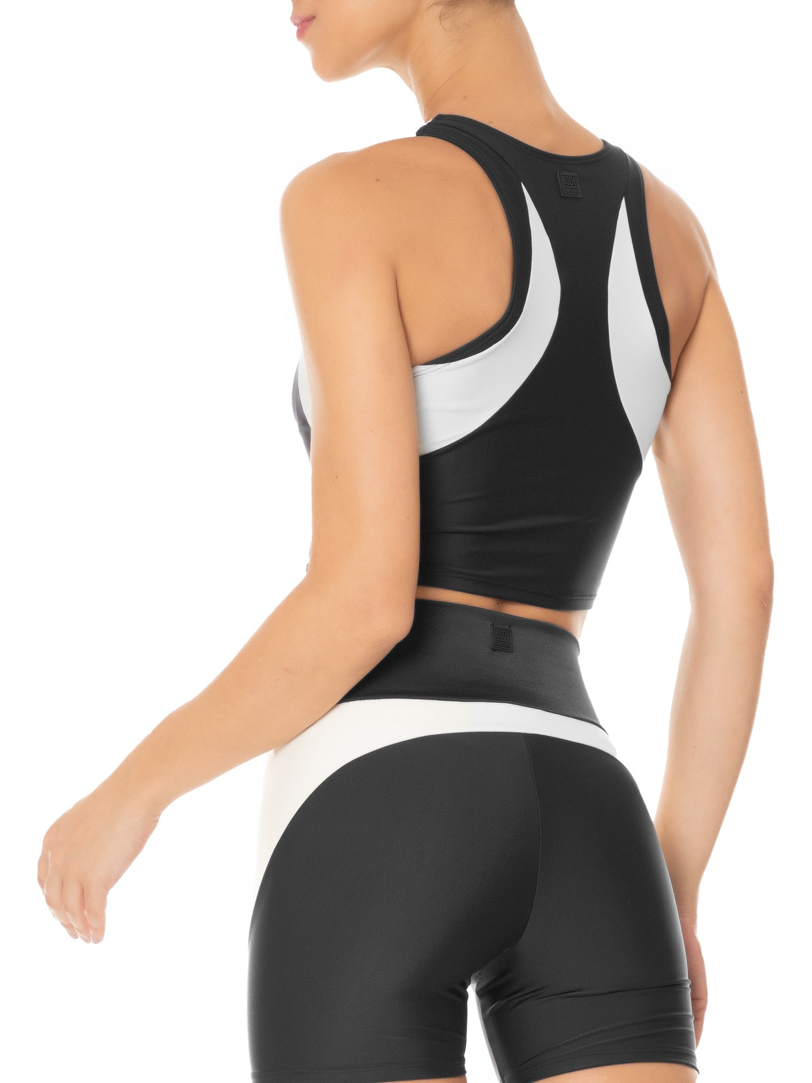 Top Cropped Liso Preto Body For Sure