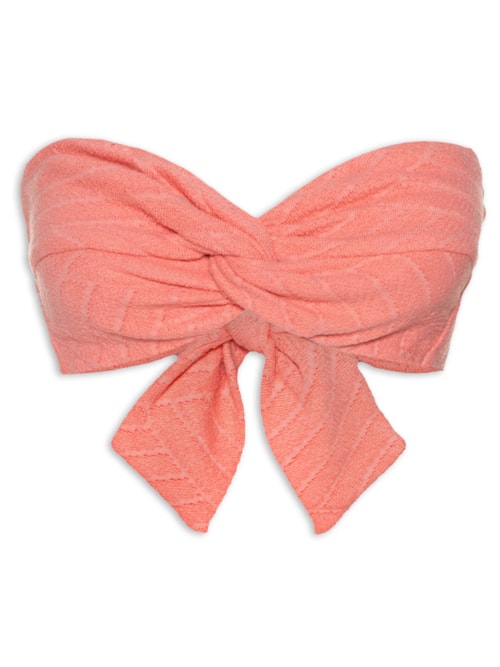 Top Cropped Malha Tricot - Laranja